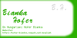 bianka hofer business card